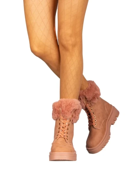 Zeny rózsaszín női bakancs