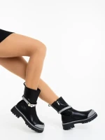 Tamarin fekete női csizma ökológiai bőrből