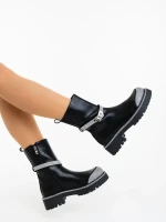 Tamarin fekete női csizma ökológiai bőrből