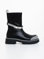 Tamarin fekete női csizma ökológiai bőrből