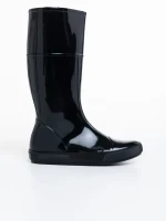 Eneida fekete női csizma, gumiból készült