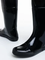 Eneida fekete női csizma, gumiból készült
