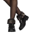 Voghi fekete női bakancs