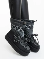 Nicova szürke női csizma ökológiai bőrből és anyagból