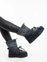 Nicova szürke női csizma ökológiai bőrből és anyagból