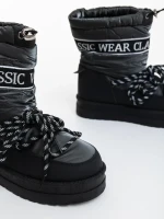 Nicova szürke női csizma ökológiai bőrből és anyagból