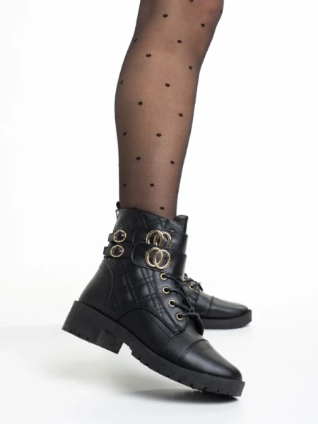 Shirley fekete női bakancs, műbőrből készült