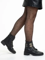 Shirley fekete női bakancs, műbőrből készült