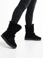 Phyllis fekete női csizma, textil anyagból készült