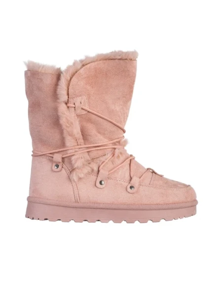 Phyllis rózsaszín női csizma, textil anyagból készült