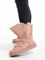 Phyllis rózsaszín női csizma, textil anyagból készült
