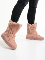 Phyllis rózsaszín női csizma, textil anyagból készült