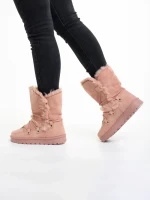 Phyllis rózsaszín női csizma, textil anyagból készült