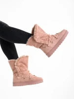 Phyllis rózsaszín női csizma, textil anyagból készült