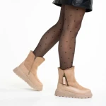 Sutton rózsaszín női csizma, műbőrből és textil anyagból készült