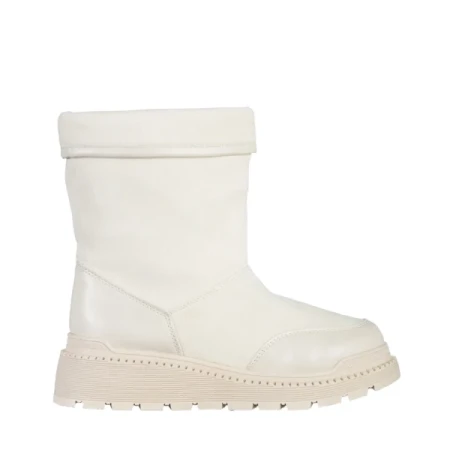 Rima bézs női csizma, műbőrből készült