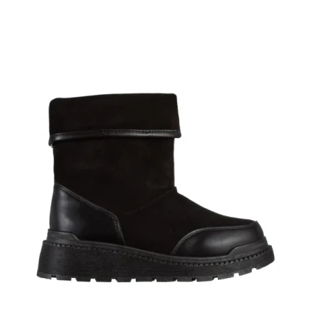 Rima fekete női csizma, műbőrből készült