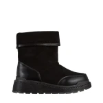 Rima fekete női csizma, műbőrből készült