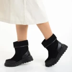 Rima fekete női csizma, műbőrből készült