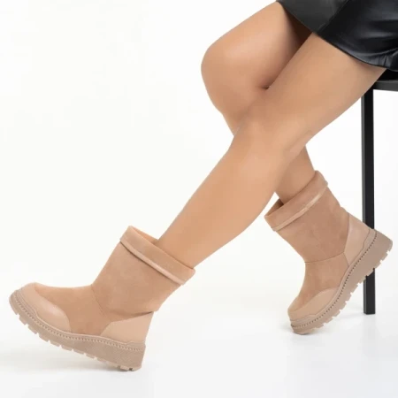 Rima rózsaszín női csizma, műbőrből készült