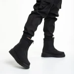 Lilith fekete női csizma, műbőrből készült