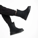 Lilith fekete női csizma, műbőrből készült