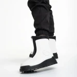 Lilith fehér női csizma, műbőrből készült