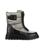 Rinda szürke női csizma, textil anyagból készült