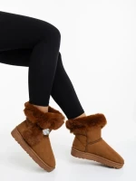 Hermina tevebarna női csizma textil anyagból