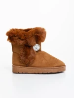 Hermina tevebarna női csizma textil anyagból