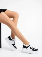 Retta fekete fehér női sport cipő ökológiai bőrből