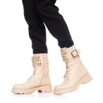 Layla bézs női bakancs