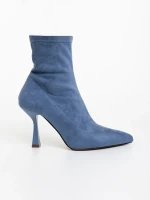 Adisia kék női bokacsizma textil anyagból