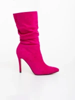 Marizela fukszia női csizma textil anyagból