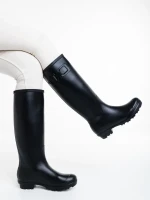 Celinda fekete női csizma, gumiból készült
