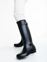 Celinda fekete női csizma, gumiból készült