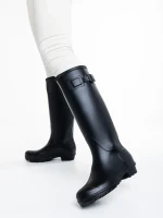 Celinda fekete női csizma, gumiból készült