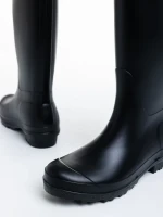 Celinda fekete női csizma, gumiból készült