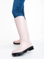 Damira rózsaszín női csizma, gumiból készült