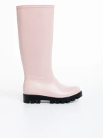 Damira rózsaszín női csizma, gumiból készült