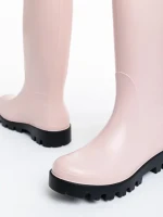 Damira rózsaszín női csizma, gumiból készült