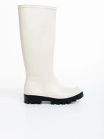 Damira bézs női csizma, gumiból készült