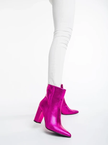 Natasza fukszia, női csizma, ökológiai bőrből