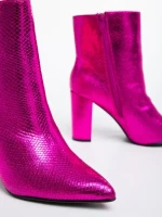 Natasza fukszia, női csizma, ökológiai bőrből