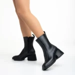 Sumeya fekete női csizma, szintetikus anyagból készült