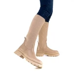 Breda bézs női csizma