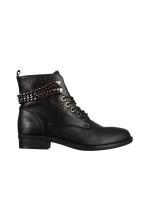 Fekete női csizma természetes bőrből Lamaya