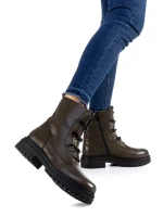 Biela zöld női bakancs