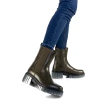 Lyana zöld női csizma