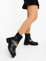 Yelena fekete női bakancs ökológiai bőrből